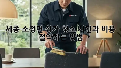 세종 소정면 상가 청소, 시간과 비용 절약하는 방법!