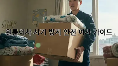 원룸이사 사기 방지! 안전 이사 가이드 💡