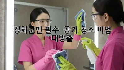 강화군민 필수! 🏡✨ 공기 청소 비법 대방출!