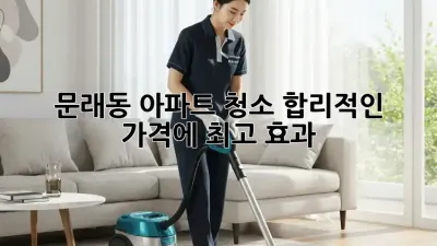 문래동 아파트 청소🧹 합리적인 가격에 ✨최고 효과!