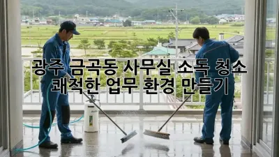 광주 금곡동 사무실 소독 청소: 쾌적한 업무 환경 만들기
