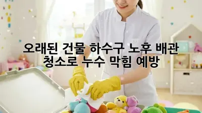오래된 건물 하수구? 노후 배관 청소로 누수 막힘 예방!