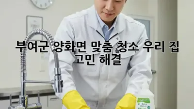 부여군 양화면 맞춤 청소✨ 우리 집 고민 해결!