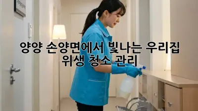 양양 손양면에서 빛나는 우리집 위생 청소 관리!