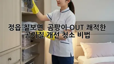 정읍 칠보면 🏡 곰팡이 OUT! 쾌적한 공기질 개선 청소 비법 💯