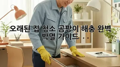 오래된 집 청소: 곰팡이, 해충 완벽 박멸 가이드 🏡✨
