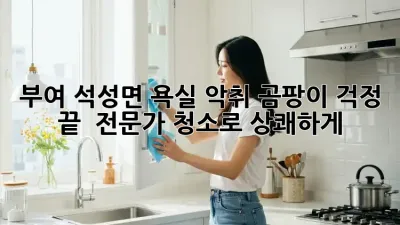 부여 석성면 욕실 악취? 곰팡이 걱정 끝! ✨ 전문가 청소로 상쾌하게!